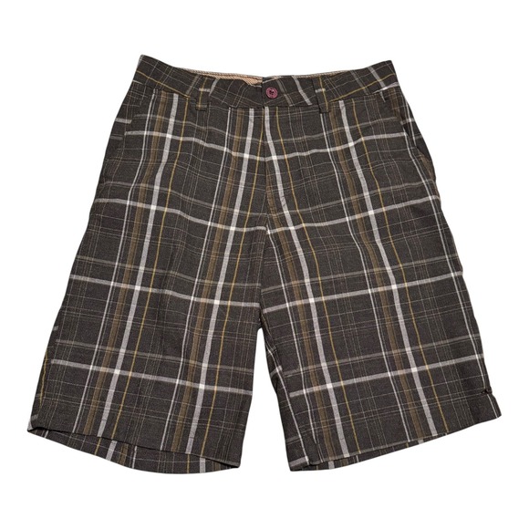 Y2K O'neill Brown Heather Plaid Polyester Blend Shorts‎ Men's 31 (Fits 31.5) - Picture 3 of 10